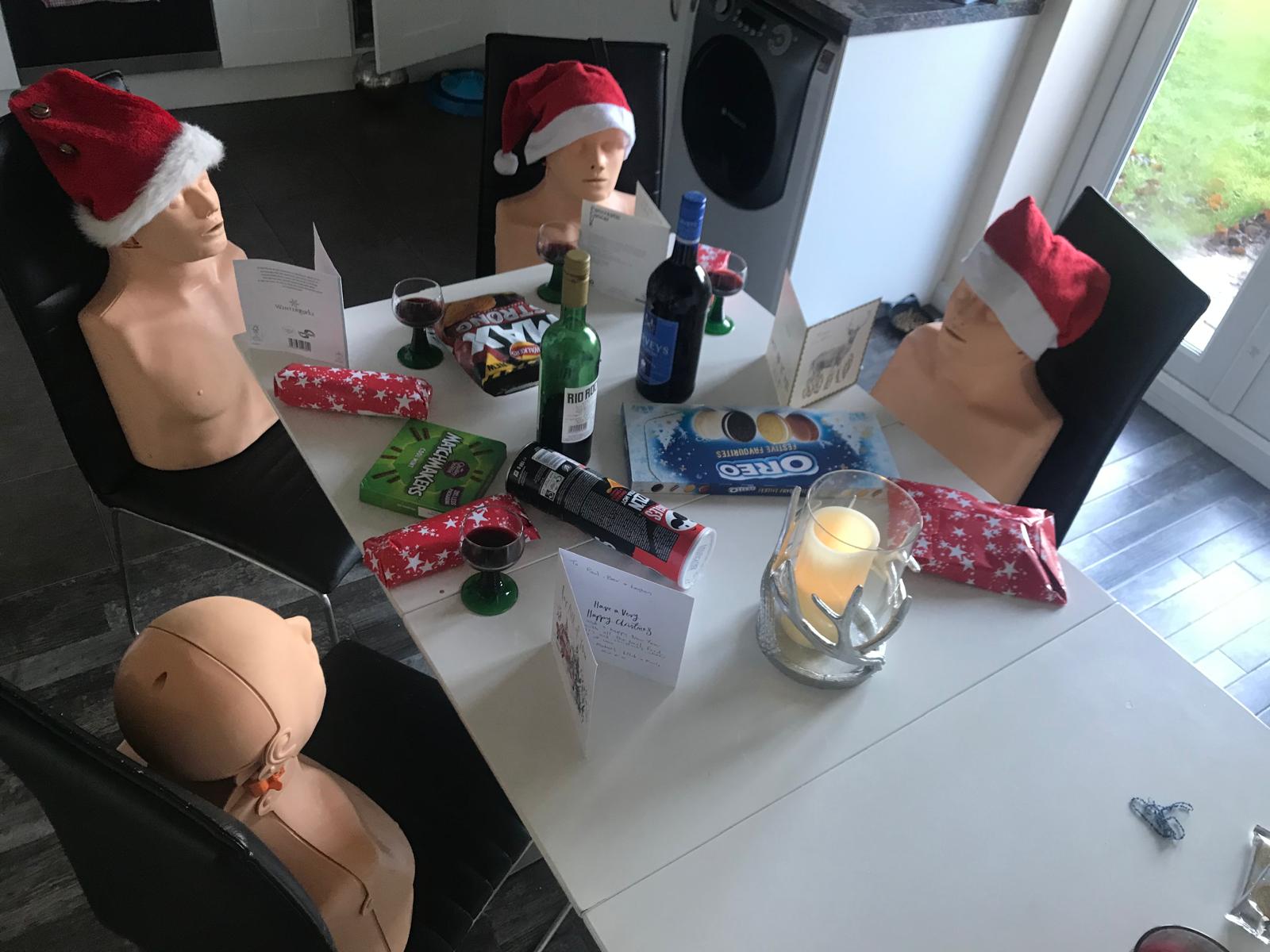 Adult and baby first aid training mannequins